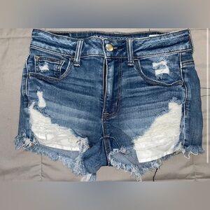 American Eagle Hi-Rise Shortie jean shorts size 2